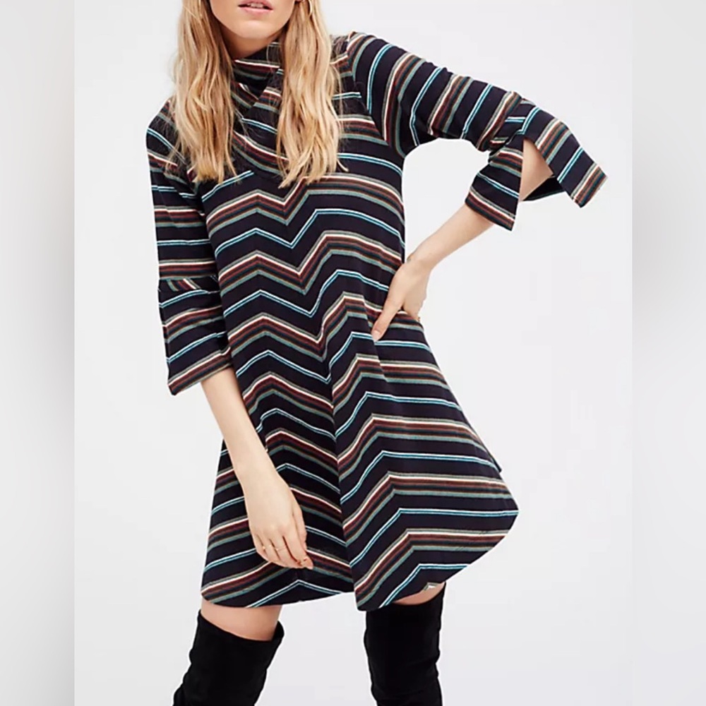 Free People Adobe Striped Mini Dress - Sz S